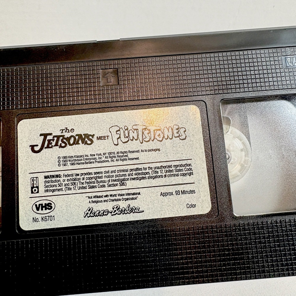 The Jetsons Meet The Flintstones 1989 VHS w/ Slip Sleeve Hanna-Barbera - Picture 12 of 14